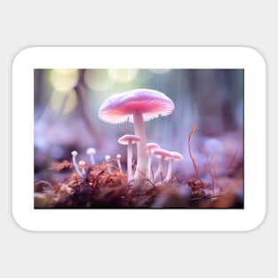 Mushroom Forest Nature Serene Tranquil Sticker